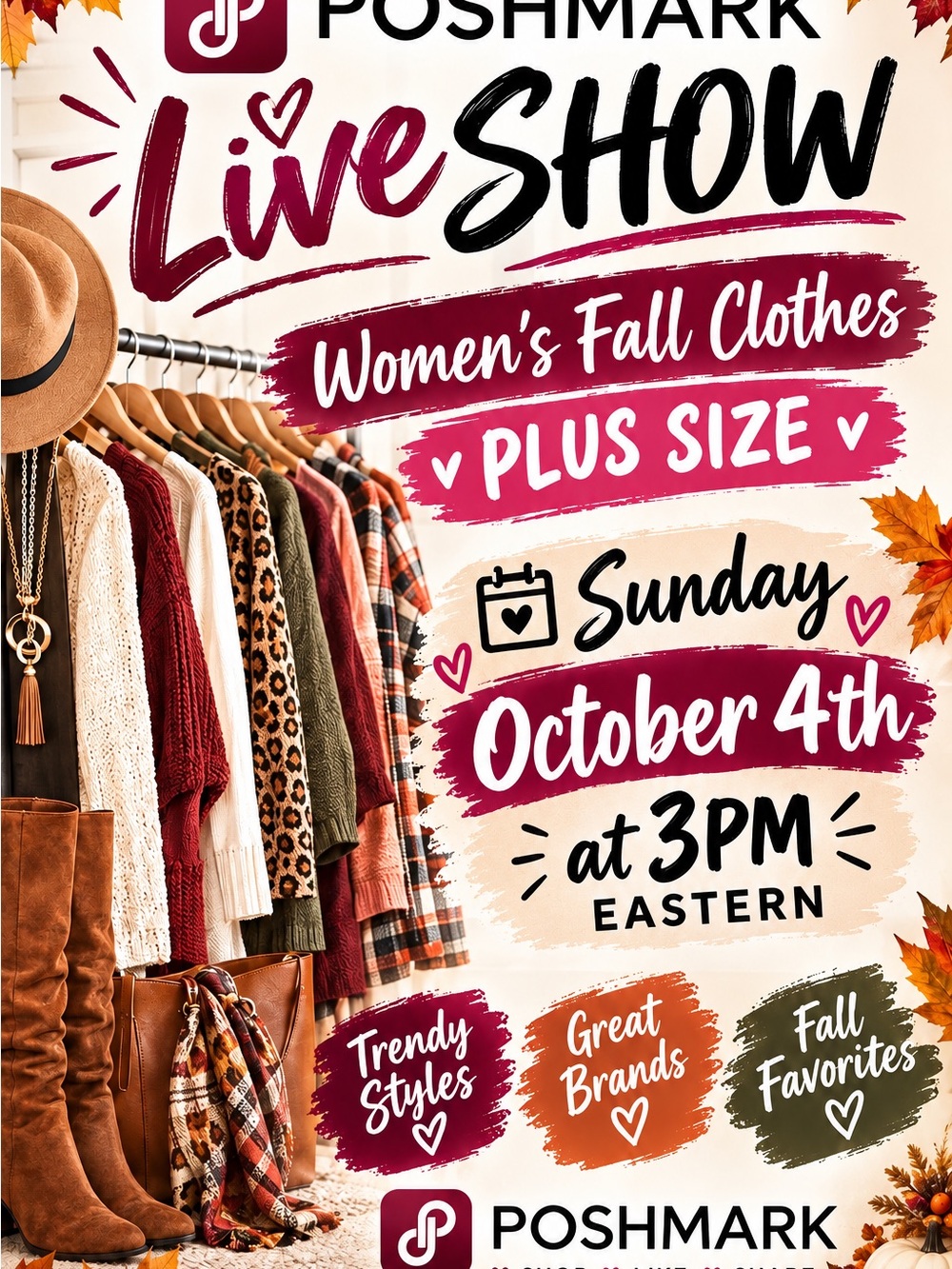 Like for Notifications of Live Show - Women’s Plus Size - Fall Clothes